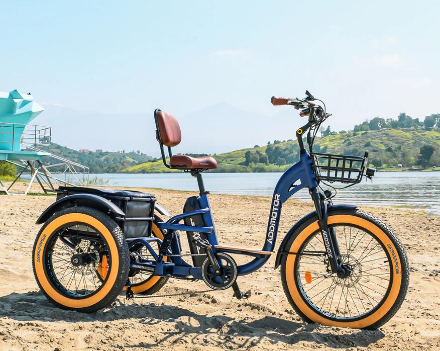 1400Вт и запас хода почти на 140км. Трёхколёсный электровелосипед Addmotor Grandtan X представлен официально